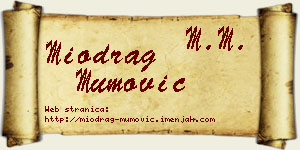 Miodrag Mumović vizit kartica